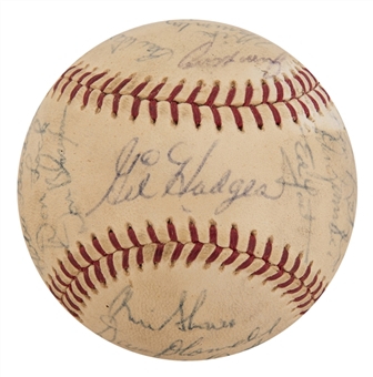 1963-64 Washington Senators Team Signed OAL Cronin Baseball With 32 Signatures Including Gil Hodges (Beckett)